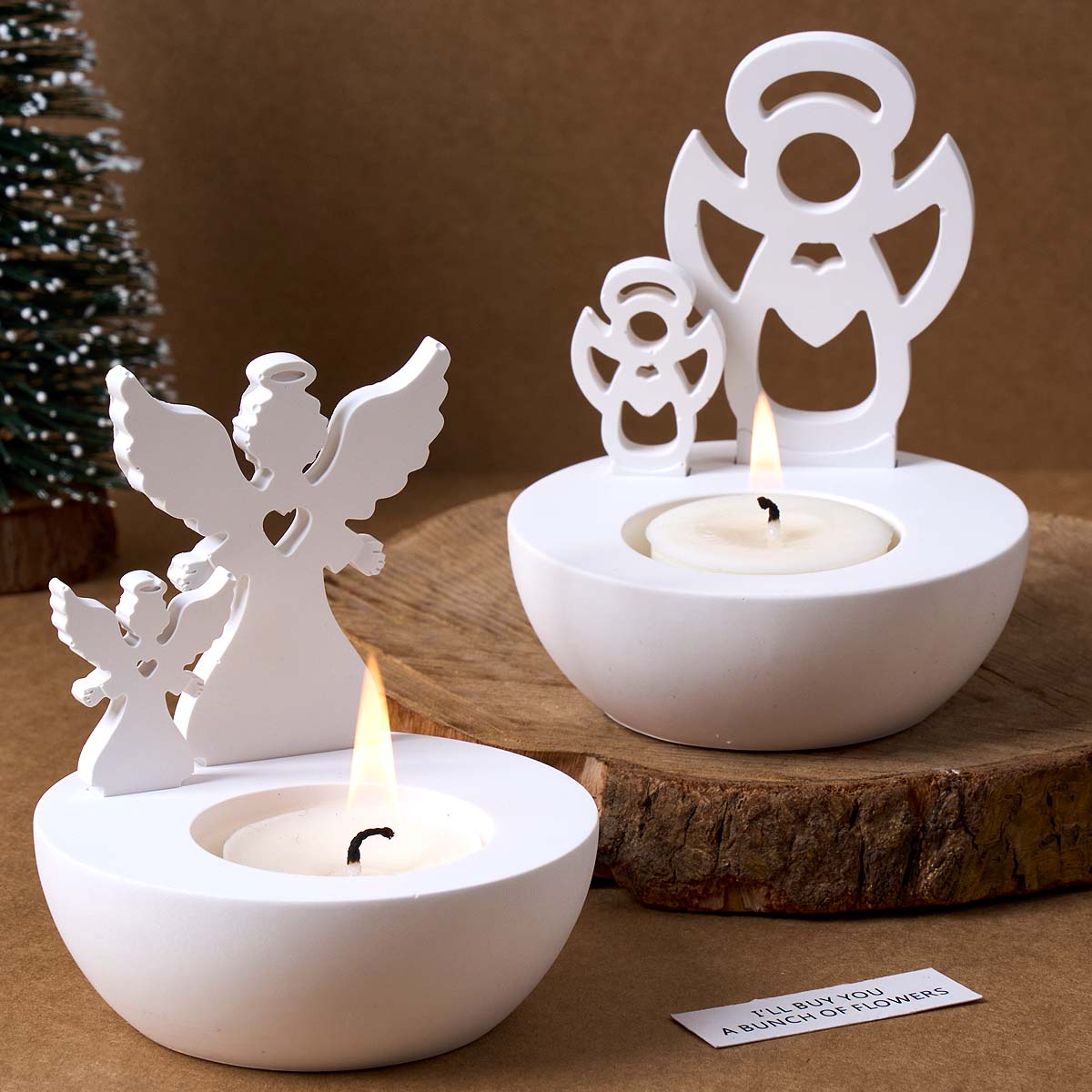 Candle Quotes - Weihnachtsbaum Schneemann Engel Kerzenhalter Form DIY