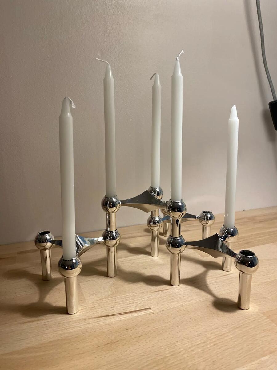 Candle Quotes - Kerzenhalter aus Metall, nordische molekulare Struktur,