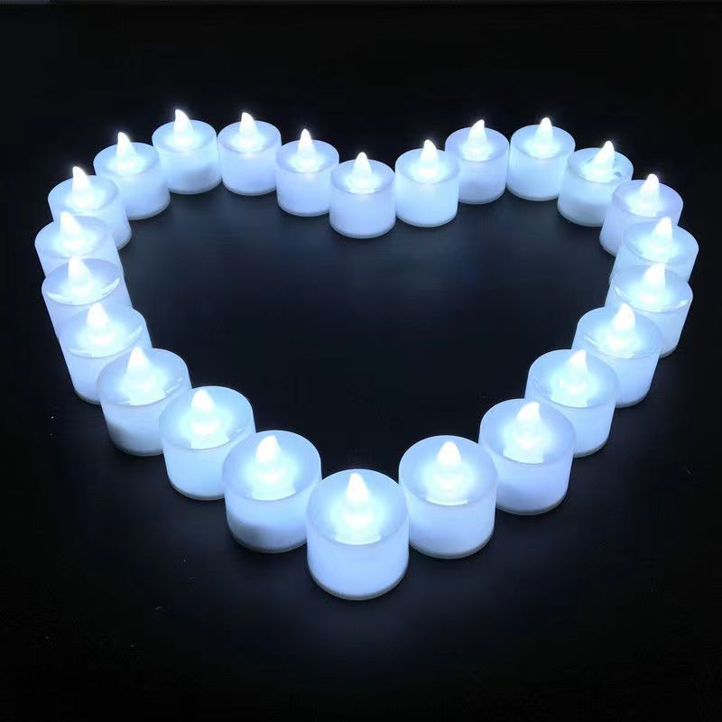 Candle Quotes - Batteriebetriebene Flammenlose LED-Teelichter Künstliche Kerzenlampe für