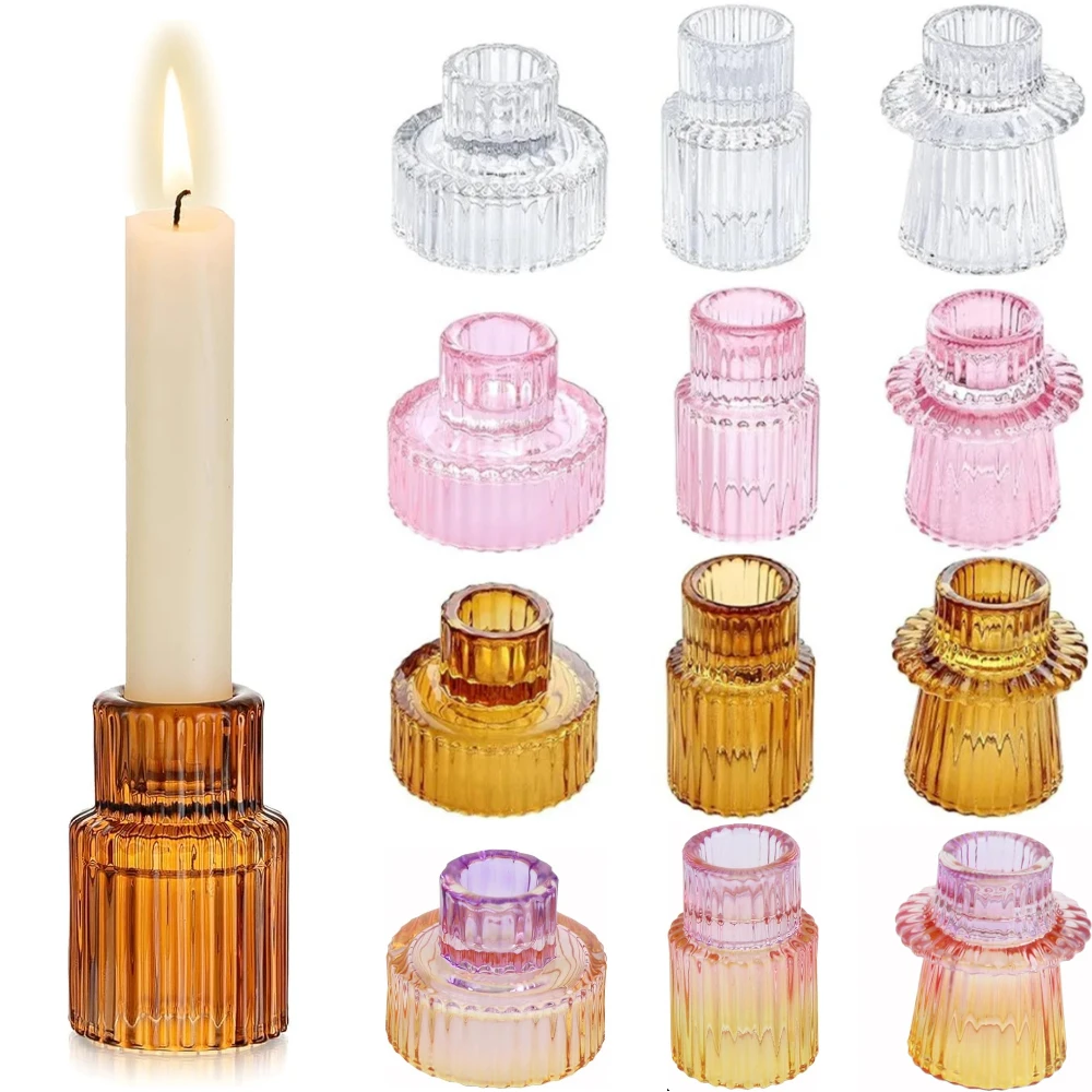 Candle Quotes - 3 Stück/Set doppelseitige Kerzenhalter aus Glas,