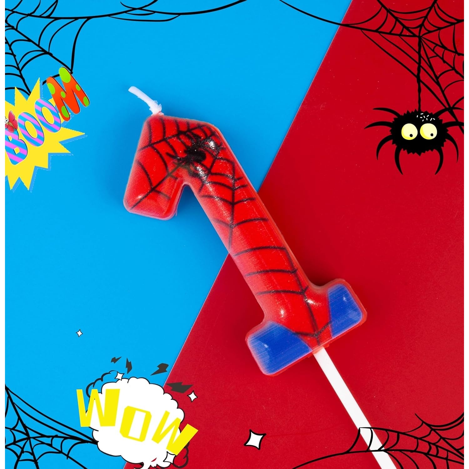 Candle For Supplies - Spider Party 0-9 Geburtstagskerzen, Videospiel- &