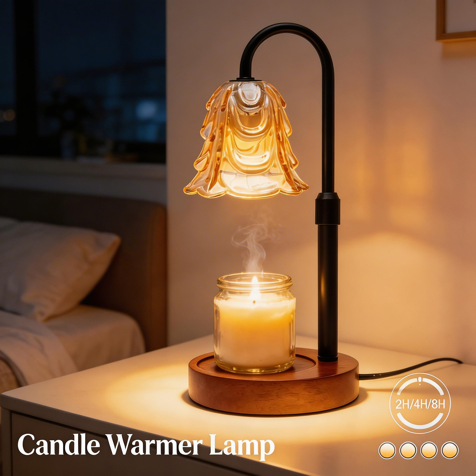 Candle Quotes - Duftlampe zur Wachserwärmung, Dekorative Stimmungsbeleuchtung für