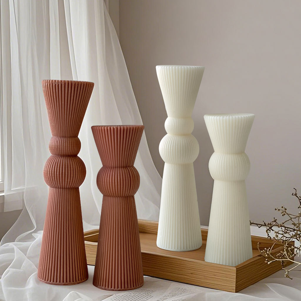 Candle Supplies Storage - DIY Lange Stange Gestreifte Säule Kerze