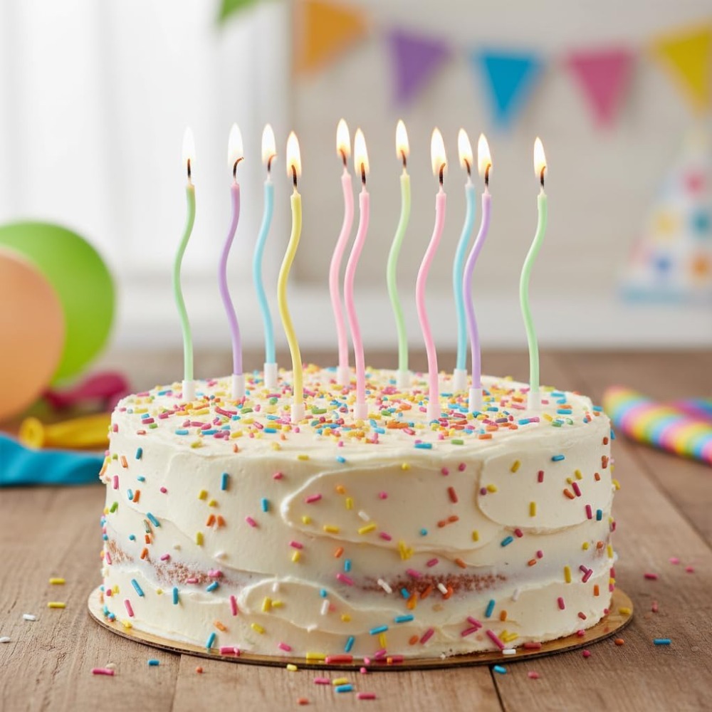 Regenbogen-Spiral-Geburtstagsk – Candle For Supplies Bewertung und Preis