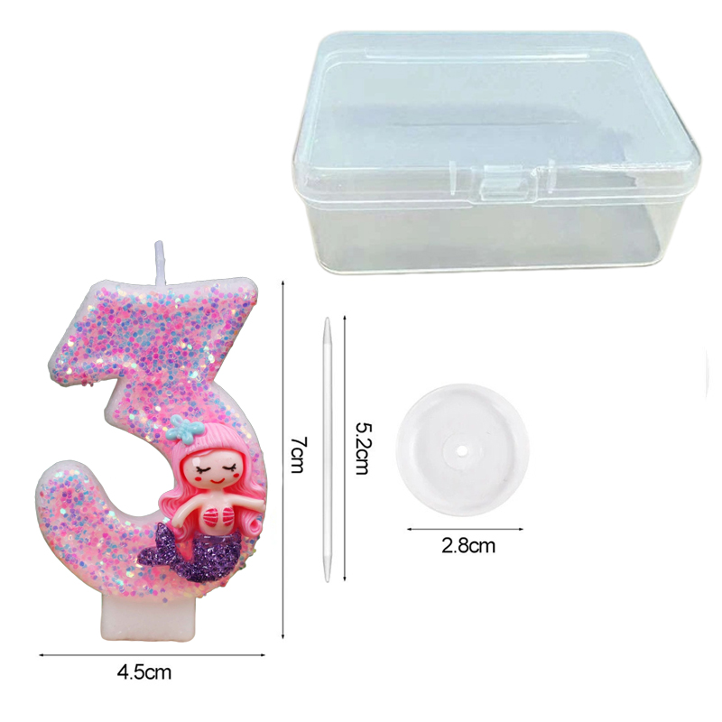 Kreative Rosa Meerjungfrau 0-9 – Candle For Supplies Bewertung und Preis
