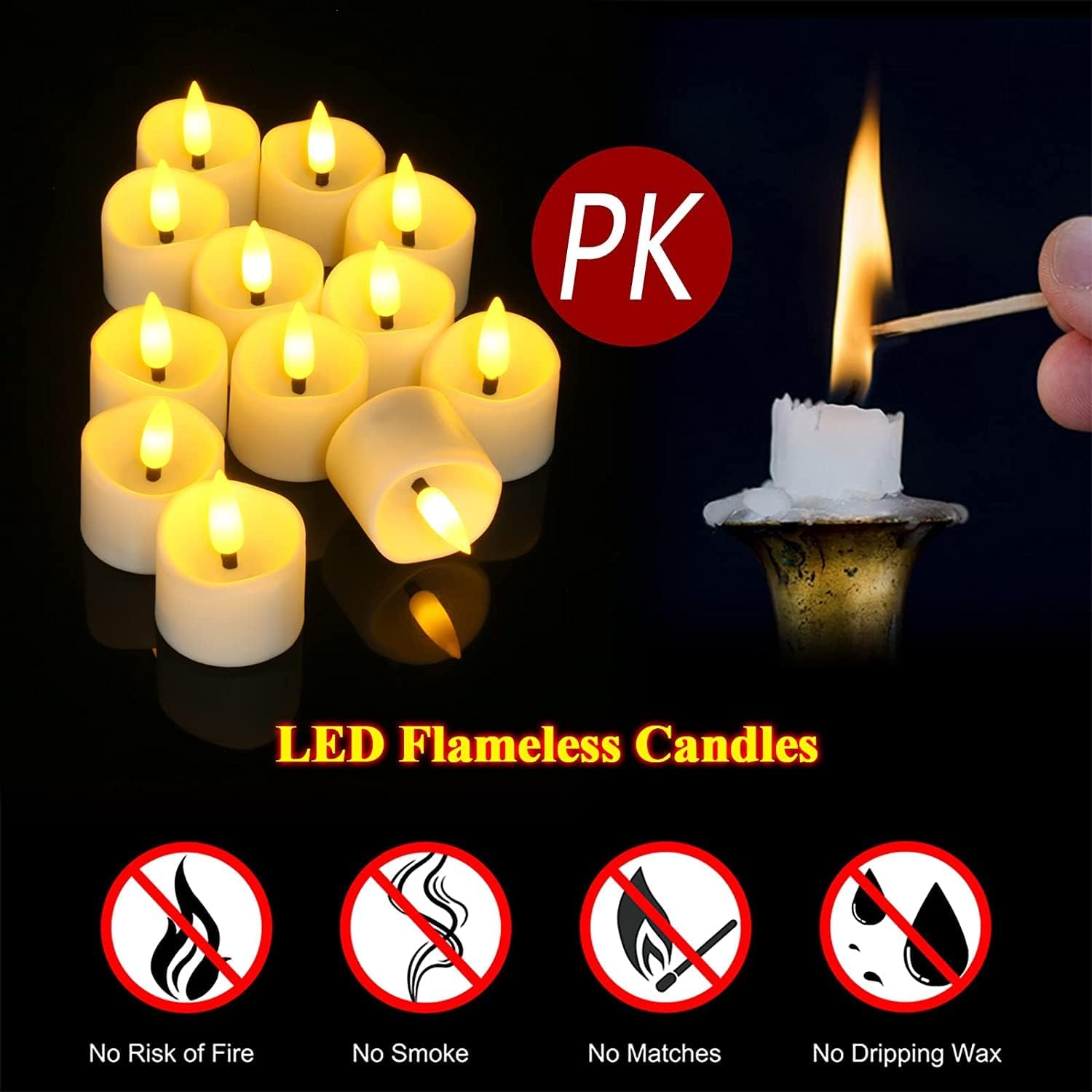 Batteriebetriebene Flammenlose – Candle Quotes Bewertung und Preis